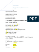 Workbook Unit 1 You and Me TAREA 1