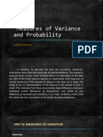 Measures of Variance and Probability