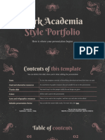 Копия Dark Academia Style Portfolio by Slidesgo