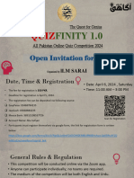 Quizfinity 1.0 Official Invitation