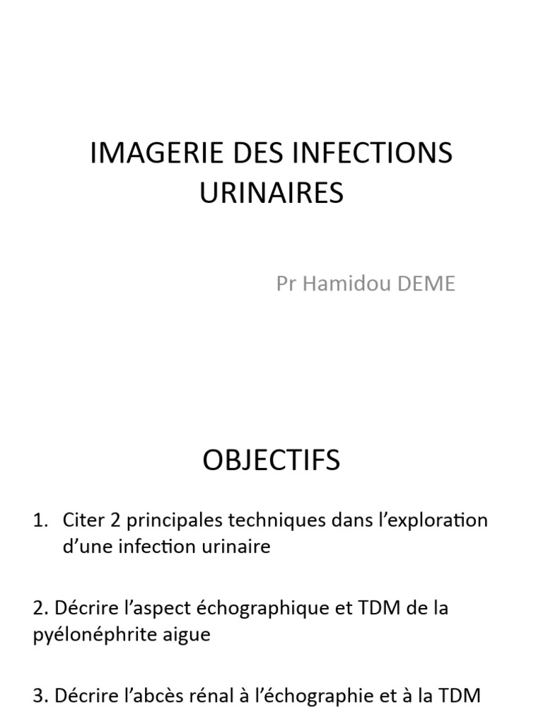 Imagerie des infections urinaires PDF Infection urinaire Rein — free download