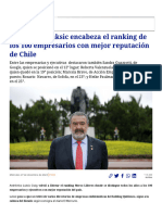 Andrónico Luksic Encabeza El Ranking de Los 100 Empresarios Con Mejor Reputación de Chile - Puranoticia - CL