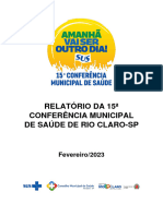 Relatório Final 15 Conferência Municipal de Saúde de Rio Claro