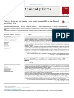 Ansiedad y Estrés: Factores de Riesgo Psicosocial Como Predictores Del Bienestar Laboral: Un Análisis SEM