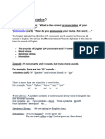 Overview of Pronunciation Notes