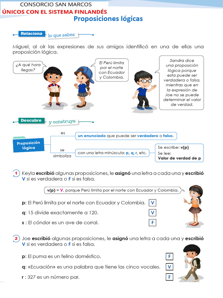 Proposiciones Lógicas y Valores de Verdad | PDF | Proposición | Verdad