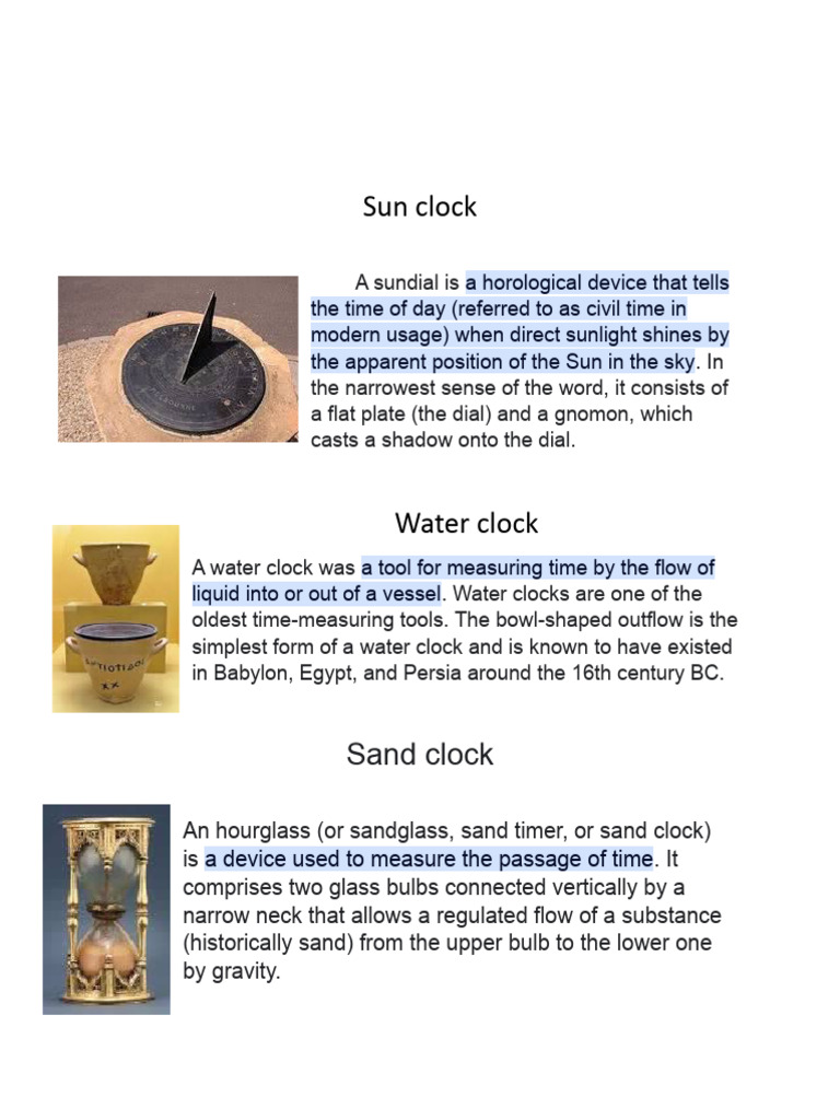 Sun Clock, Water, Sand | PDF