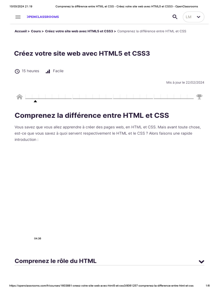 Différence entre HTML et CSS expliquée | PDF | Html | Internet