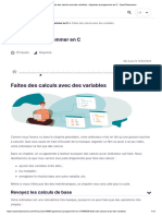 Faites Des Calculs Avec Des Variables - Apprenez à Programmer en C - OpenClassrooms