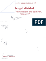 Bengal Divided Hindu Communalism and Partition 19321947 9780521411288 Compress
