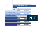 Horario de Entrada Semanal Almacen