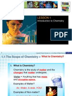 LESSON 1 - Introduction To Chemistry
