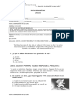 Prueba Diagnóstico lenguaje 4°A - B