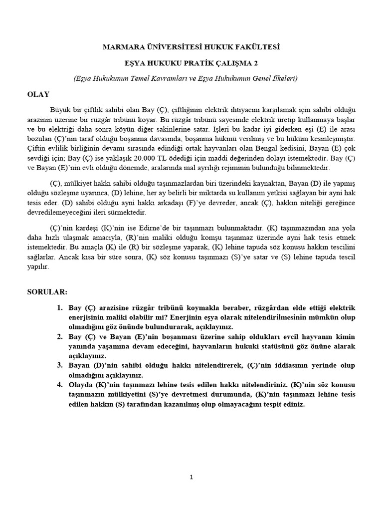 Esya Hukuku Pratik 2 | PDF