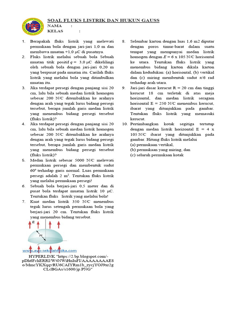 Soal Fluks Listrik dan Hukum Gauss | PDF