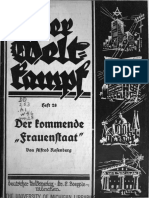 1926 Rosenberg, Der Kommende Frauenstaat", Der Weltkampf, Heft