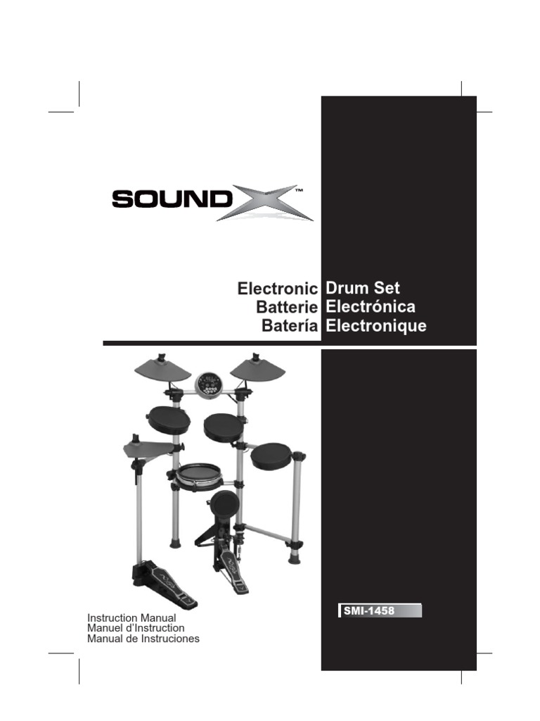 Drums Electronic SMI1458 Instruction Manual ESF PDF Drum Kit Sound