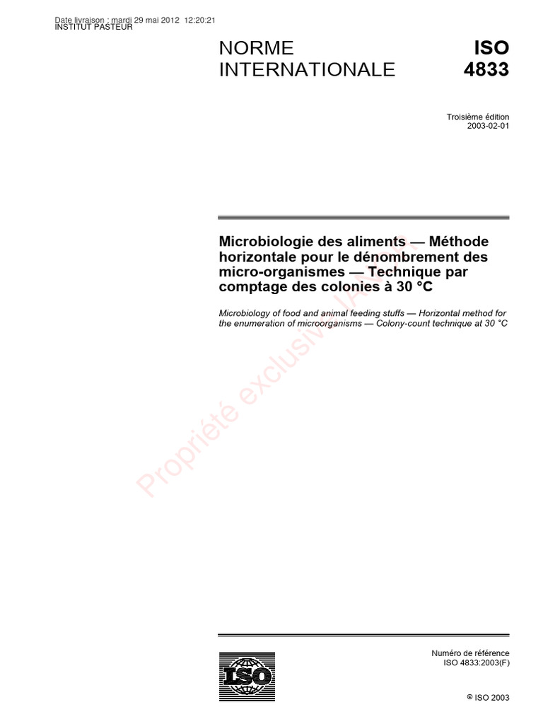Iso 4833 | PDF | Organisation internationale de normalisation ...