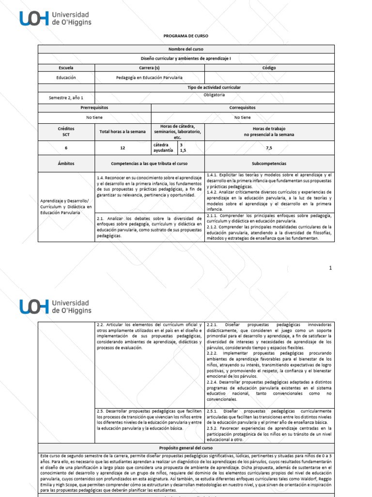 2021 2 Pep1402 1 | PDF | Educación de la primera infancia | Plan de ...