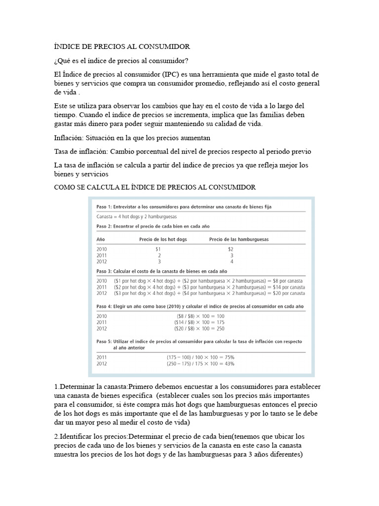 Índice de Precios Al Consumidor | PDF