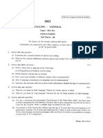 CU-2022 B.A. (General) English Semester-4 Paper-SEC-B-1 QP