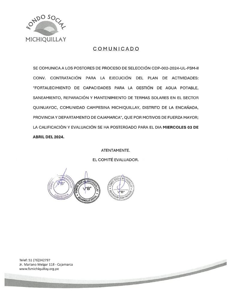 Comunicado | PDF
