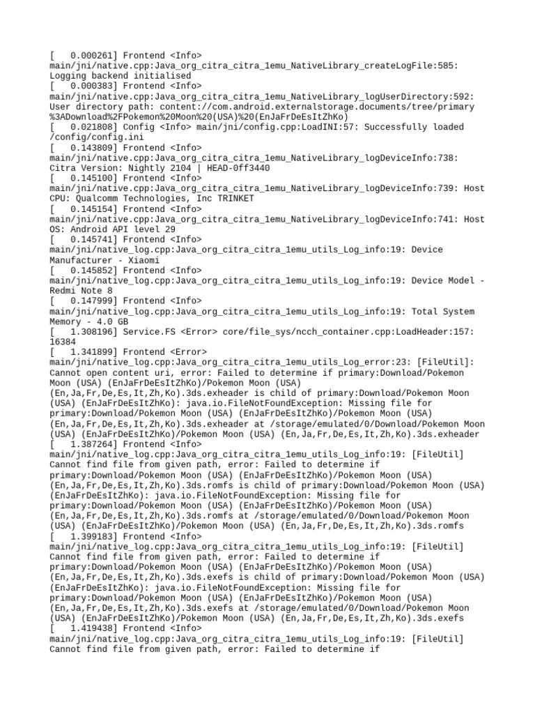 Citra Log | PDF | Computing | Computer Architecture