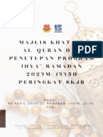 Majlis Khatam Al-Quran & Penutupan Ihya' Ramadan PeringkatSKJB 20221443H