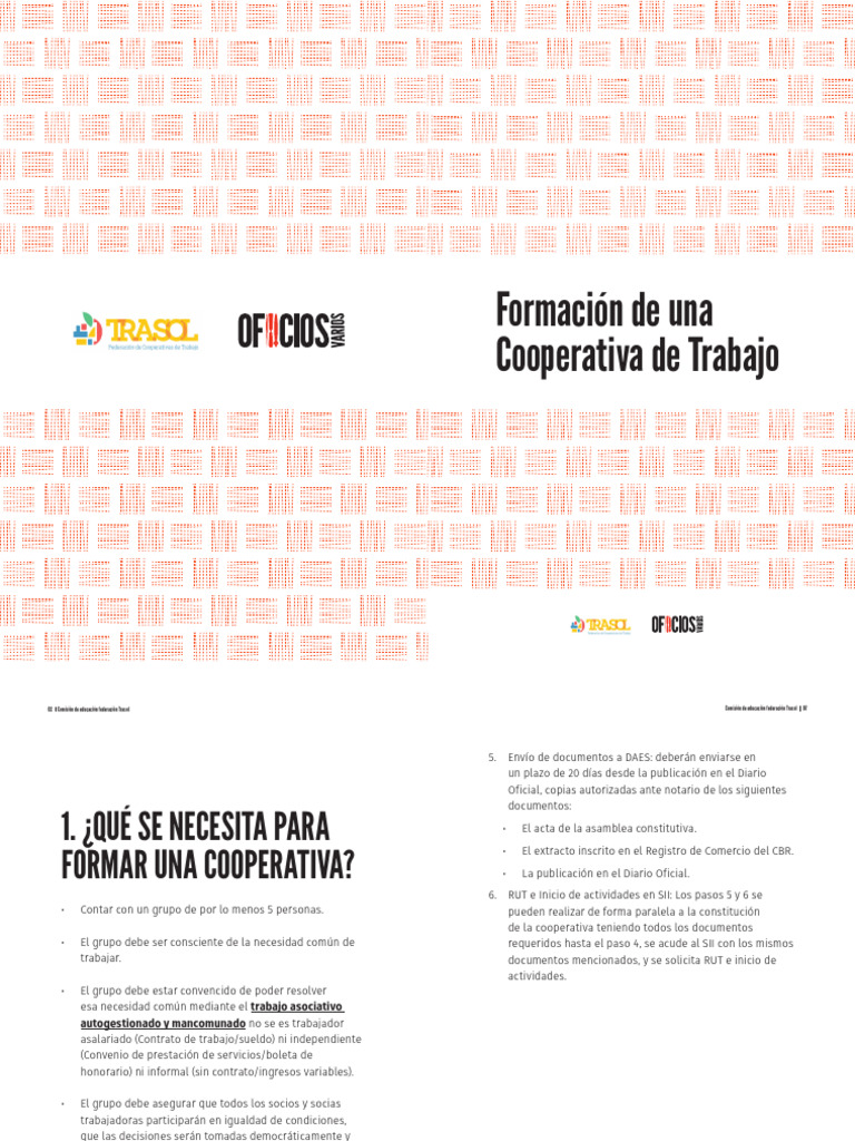 Como Formar Una Cooperativa Impreso | PDF | Cooperativa | Gobierno