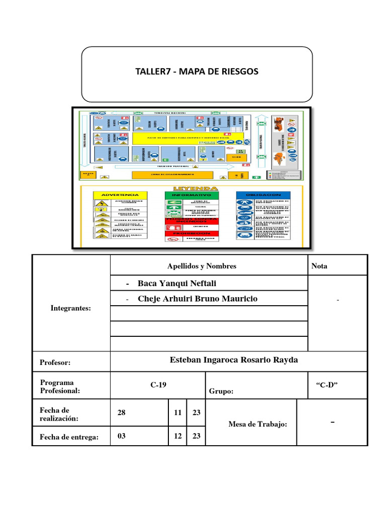 Mapa de Riesgos y Normas de Seguridad | PDF | Seguridad y salud ...