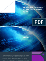 Origin and Structure of The Earth Planet Earth