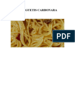 Receta - Espaguetis Carbonara