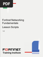 Fortinet Networking Fundamentals 1.0 Lesson Scripts