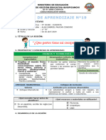 SESIÓN DE APRENDIZAJE N 16 Ciencia