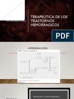 TERAPEUTICA DE LOS TRASTORNOS HEMORRAGICOS