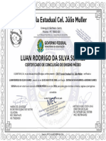 Certificado de Conclusão Do Ensino Médio