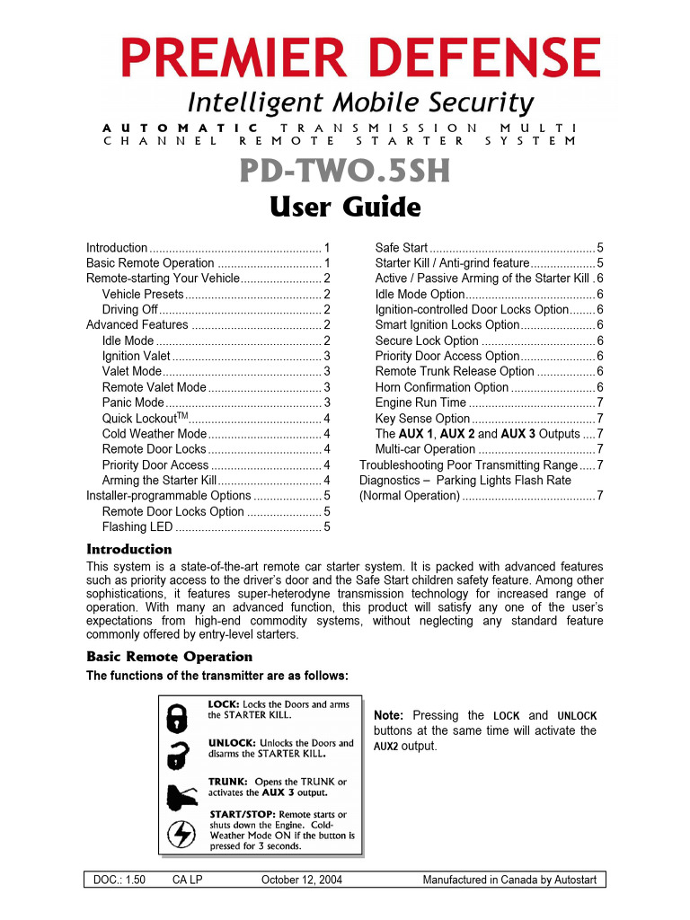 Pd-Two.5Sh: User Guide | PDF | Vehicles | Vehicle Technology