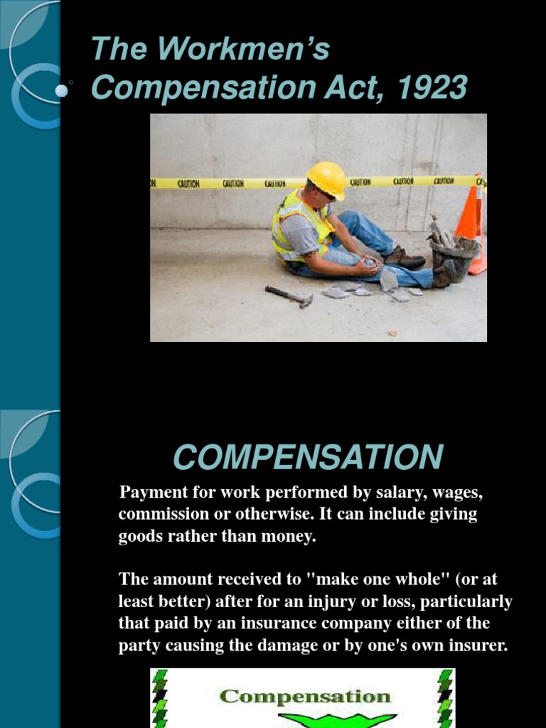 Workmen Compensation Act, 1923 PDF Workers' Compensation Employment