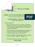 Word of Math: Thank You For Downloading This Resource!