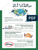 White and Green Illustrated How To Stop Climate Change Infographic