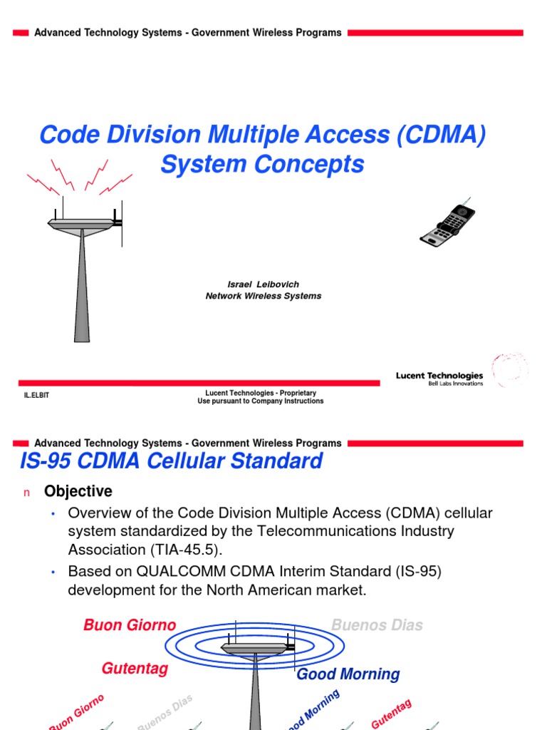 Code Division Multiple Access (CDMA) System Concepts: Advanced ...