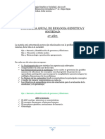 Programa Anual de Biologia Genetica y Sociedad