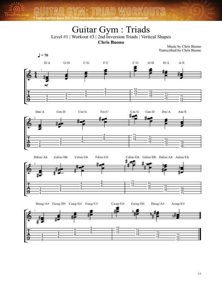 2nd Inversion Triads Workout Guide | PDF | Harmony | Elements Of Music