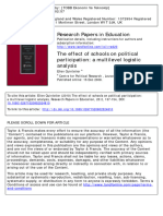 The Effect of Schools On Political Participation - A Multilevel Logistic Analysis