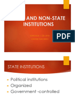 State and Non State Institutions