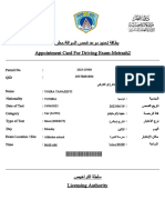 Appointment Card For Driving Exam-Metrash2: Permit No:::: QID