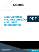 DATAMINE - Asignacion de Valores Litoligos A Valores Geoquimicos