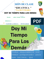 Educacion Civica 5 To Doy Mi Tiempo para Los Demás.