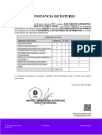 CONSTANCIA DE ESTUDIO IDAT