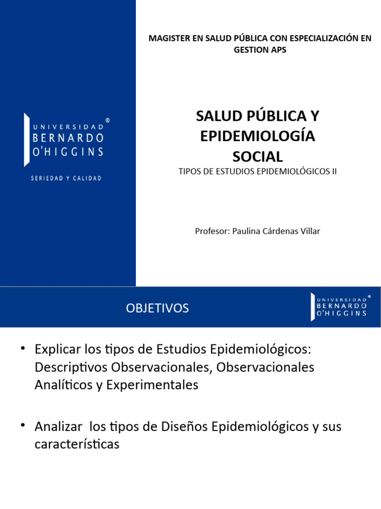 Clase 7. B Tipos de Estudios Epidemiologicos | PDF | Ensayo clínico ...